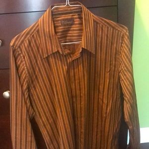7 diamonds dress shirt.  Large.  Brown. Great condition.  34/35 arm.